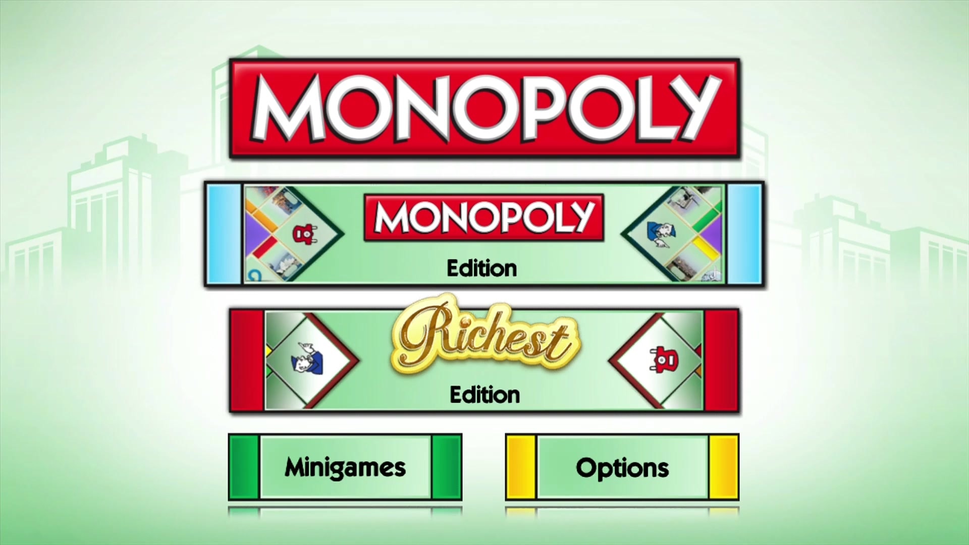 Monopoly title screen for Xbox 360